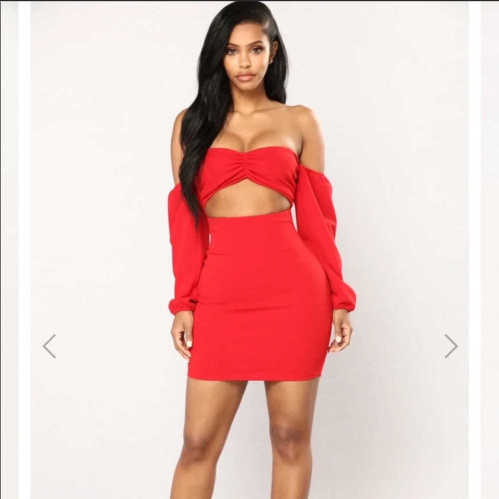 Red Fashion Nova Dress